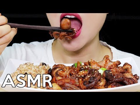 ASMR SPICY BABY OCTOPUS 쭈꾸미볶음 리얼사운드 먹방 Eating Sounds