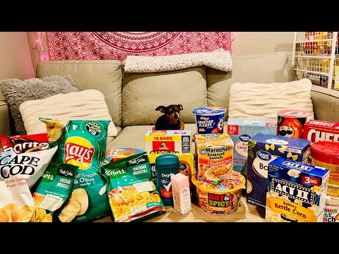 ASMR! BIG Grocery Haul! ( Tapping, Scratching,Tracing ) 🍿🍪🍊🥖￼