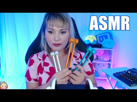 ASMR 🎵 💓10 Minute Tingles 💓🎵 Tuning Forks and Heartbeat