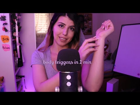 ASMR Tingly & Fast Body Triggers In 1 Min 💪