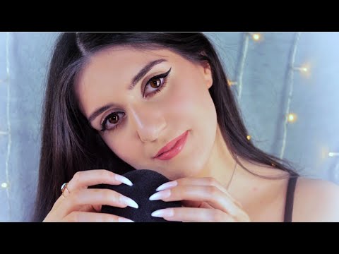ASMR tingles up and down your back ✨ mic scratching, inaudible whispering, tongue clicking