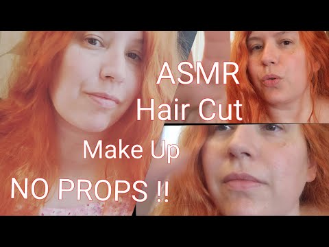 FAST ASMR Hair Cut & Make Up RP ... but with NO PROPS!! Let's pretend together !!!