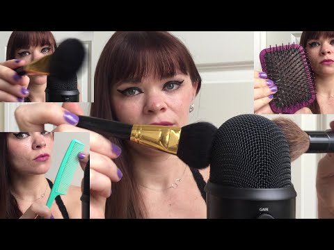 ASMR BRAIN melting tingles Soft Brushes Personal Attention combs q-tip satisfying sounds