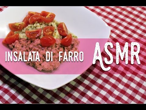 (HQ) ASMR ita - Whispering Cooking Show (Insalata di farro con pesto di zucchine)
