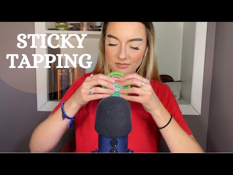 ASMR | sticky tapping & whisper ramble | inspired by Gracev