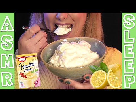 ASMR Pudding Eating 7 - Fantastic creamy lemon pudding feast