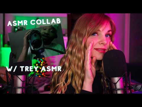 ASMR COLLAB | Ear to Ear Mic Scratching & Up-Close Whispers with Trey ASMR | TINGLE OVERLOAD 💤💤