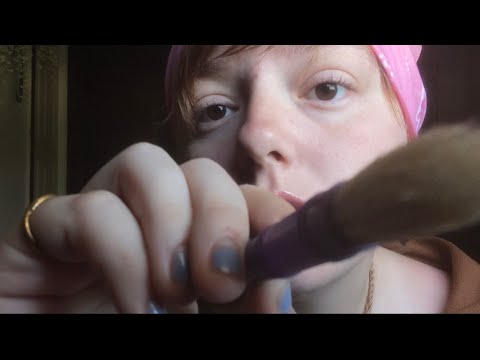 ASMR- Spit Painting a Rainbow on Your Face lofi (Mouth Sounds and Background Ambience)