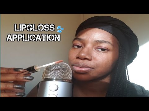Asmr Lipgloss Application + mouth sounds & gum chewing