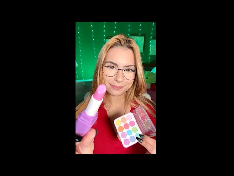 ASMR DOING YOUR WOODEN MAKEUP FOR SLEEP #shorts Asmr makeup application for sleep and relaxation~💤