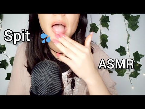 asmr ♡ Spit painting and mouth sound | Fast & Aggressive | no talking