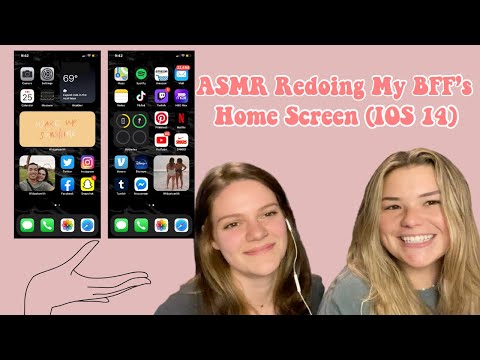 ASMR | Redoing My BFF's IOS 14 Home screen | *Surprise Reaction*