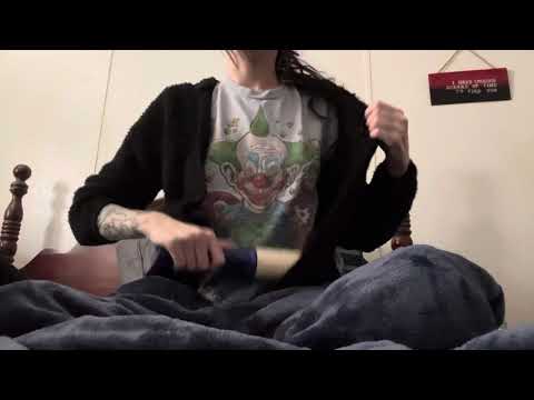ASMR Brushing with lint roller
