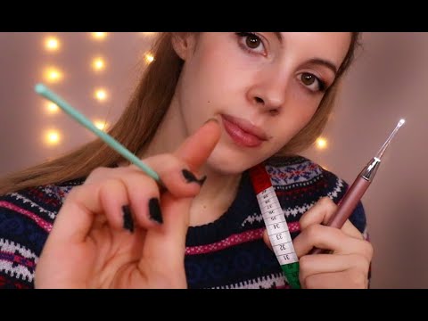 ASMR - Drawing Your Freckles - Measuring, Personal Attention, Scratching, Brushing, Wiping