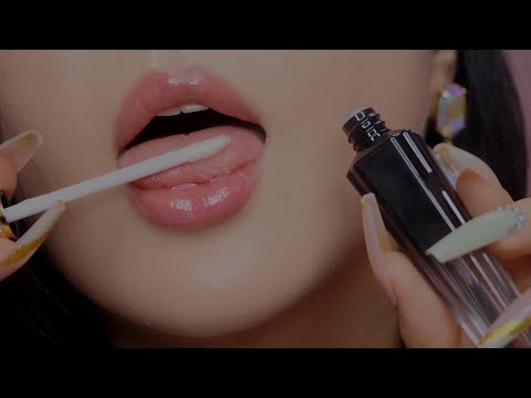 ASMR Edible Lipgloss Eating (Wet and Soft Mouth Sounds)