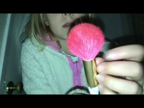 Brushing your face and glitter!!!