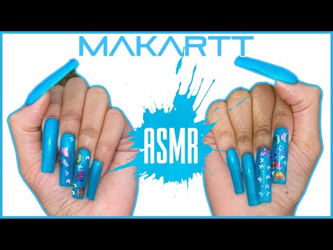 ASMR | Doing My Nails (ft. Makartt’s Marisposa Mayhem) 🦋 (Live Sounds/No Voiceover)