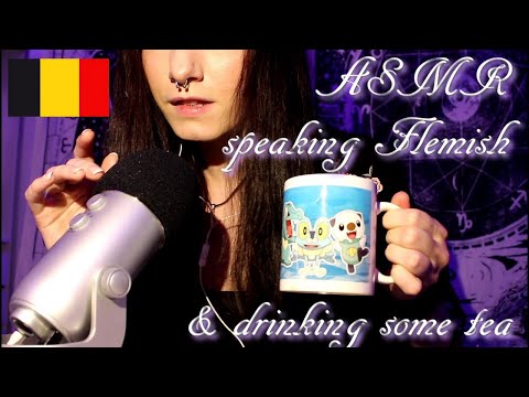 ASMR speaking Flemish - while drinking some tea with you [with CC] (soft spoken & whispering)