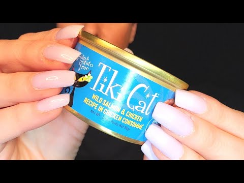 ASMR Fast Tapping and Scratching | Cat Food Haul | Whispered