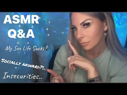 ASMR Q&A | Close Clicky Whisper Video | Answering All Your Questions While Playing With SLIME