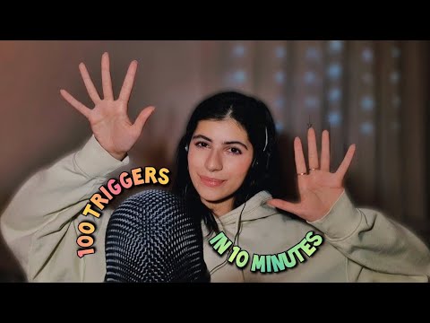 ASMR 100 triggers in 10 minutes