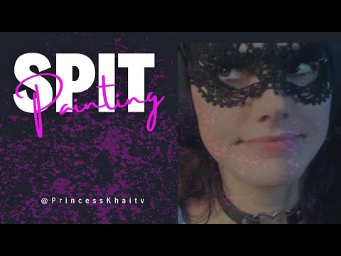 ⭐ ASMR 💛 Spit Painting by @princesskhaitv 💋👅💦💟I want more Honey 💛 Don`t forget to follow and comment