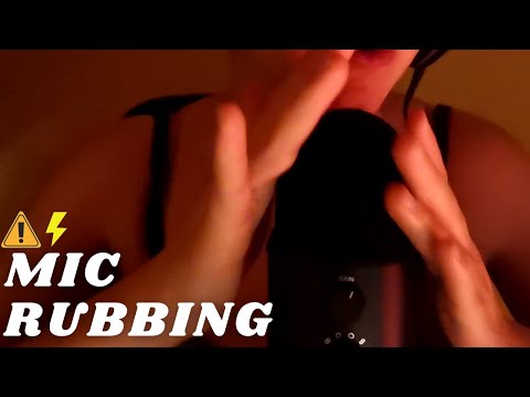 ASMR - FAST AND AGGRESSIVE BRAIN MELTING MIC RUBBING, Stroking (without cover)