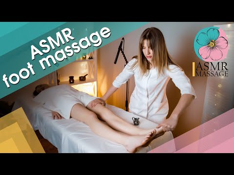 Relaxing foot massage ASMR with oil by Olga