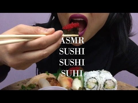 ASMR/MUKBANG Nigiri Sushi California Roll  먹방(EATING SOUNDS) NO TALKING | SAS-ASMR