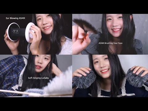 ASMR Preview Collection | Sleep in 30 Minutes | Blowing, Breathing, Brushing, Whispering,Earcleaning