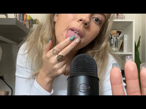 ASMR| Super Wet Inaudibly Whisper Spit Painting On You- Hand Licklng, Paint Chewing mouth sounds