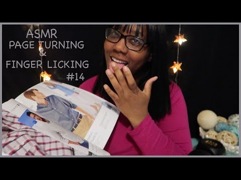 ASMR | PAGE TURNING | WITH FINGER LICKING #14 | THROUGH a CATALOG