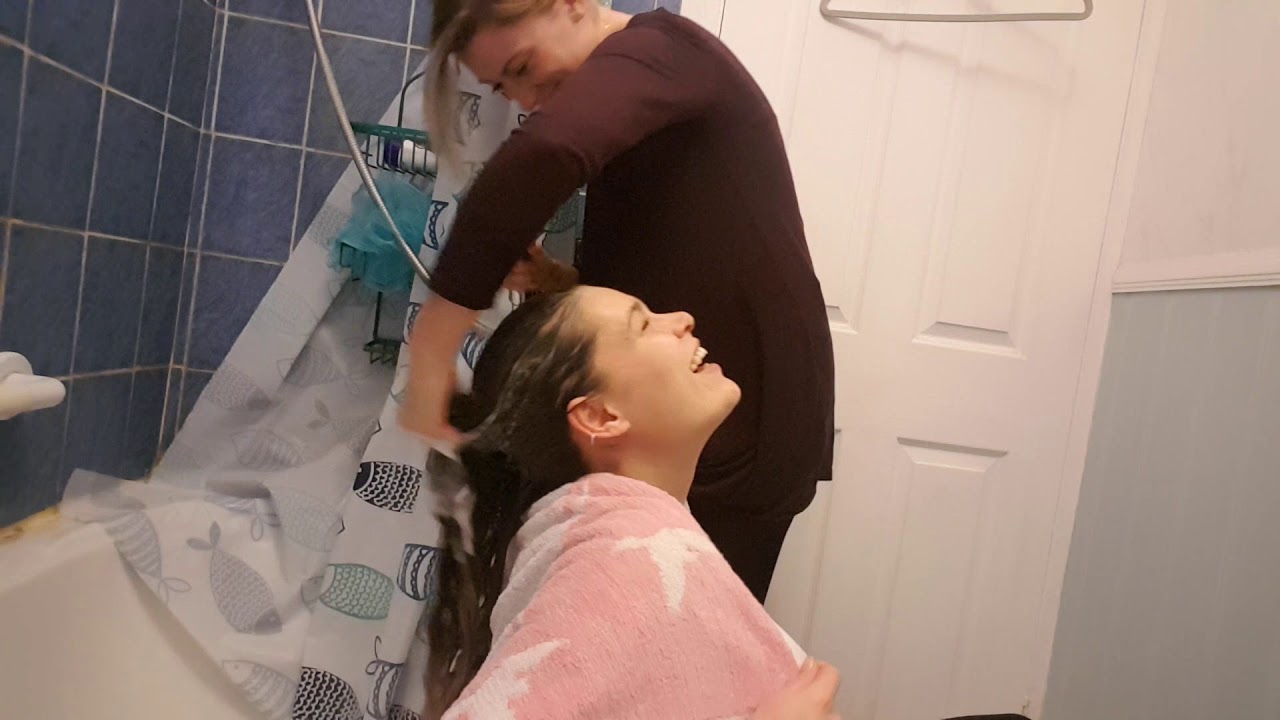 THIS IS NOT ASMR - Funny Bloopers Washing my friends hair