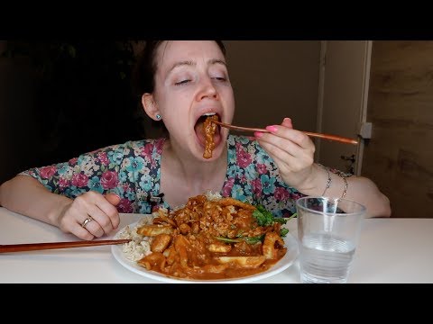 ASMR Whisper EATING SOUNDS | Curry Rice Wok | Mukbang