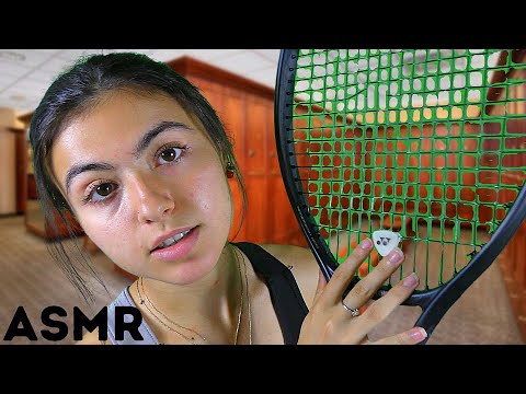 ASMR || tennis player shows you rackets