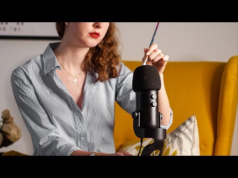 ASMR Delicate Microphone Brushing ~ no talking 😴