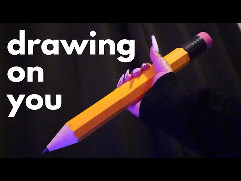 ASMR Roleplay Drawing on You (Follow the Pencil, Erasing, Fast and Slow Movements) - Soft Whispering