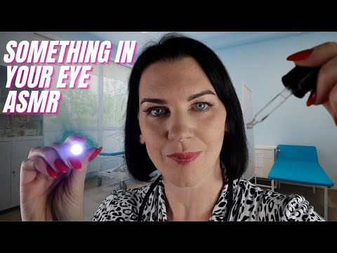 There's Something In Your Eye ASMR (gently removing an object, light triggers, eye exam roleplay)