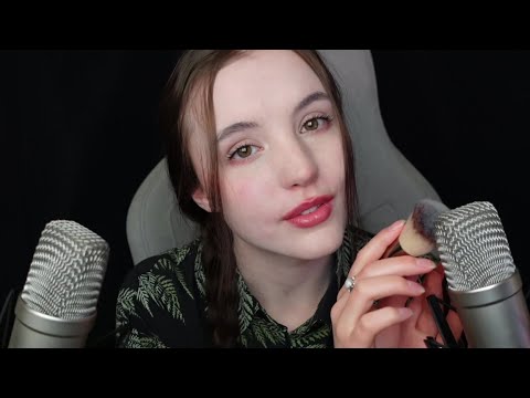 ASMR Pampering you, brushing and whisper chat about random stuff