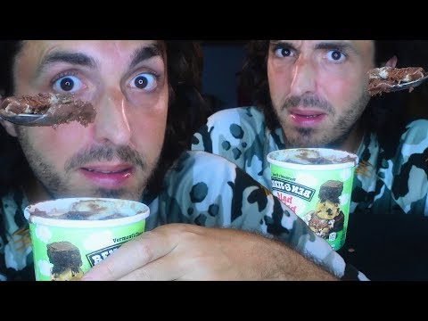 Ben & Jerry's Frozen Yogurt Low Calorie! * MUKBANG REVIEW * | Nomnomsammieboy