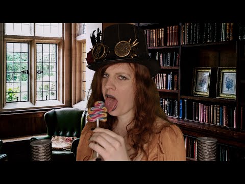 ASMR | Girl Licking And Sucking Big Rainbow Lollipop (Soft Whispering) | Mouth Sounds
