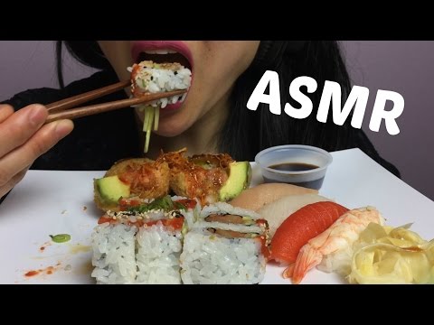 ASMR SUSHI (Spicy Tuna Sushi + Monkey Brain + Nigiri) EATING SOUNDS | SAS-ASMR