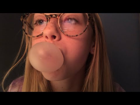 ASMR~ gum chewing | blowing bubbles | hand movements & mouth sounds
