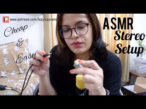 ASMR stereo trial ~ How to record using two microphones (left & right channels)