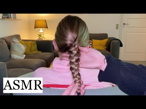 ASMR | Hair play with my sister 🤍 (hairstyles, braids, sectioning, no talking)