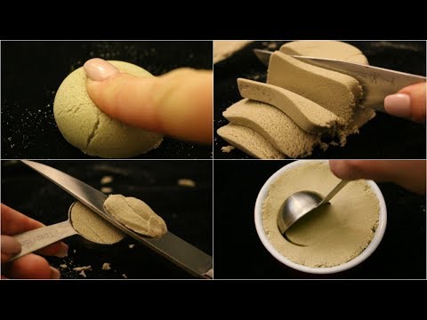ASMR - So Satisfying Kinetic Sand | Melts in Your Hands | Crunchy Cutting