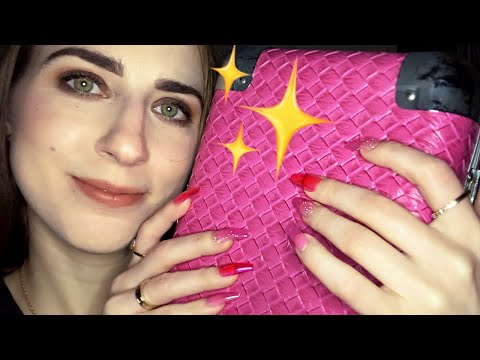 ASMR Gentle Scratching and Tapping on Woven Storage Case 💘