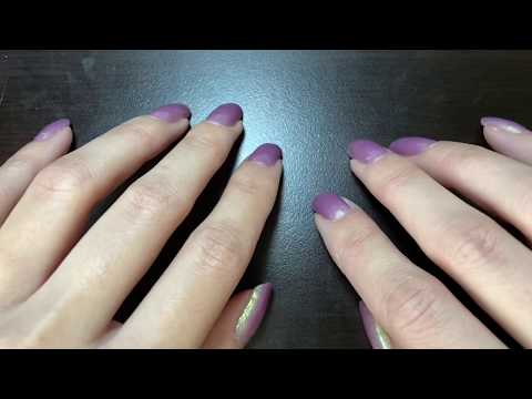 ASMR Gentle Table Tapping - Purple Holographic Nails