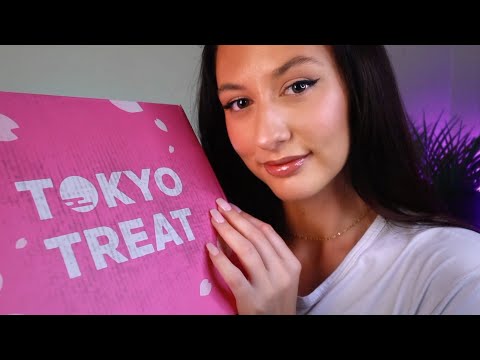 ASMR Trying Japanese Snacks & Candy 😍 tapping, whispering & eating
