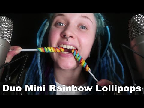 ASMR | Mini Twisty Lollipop Duo [Double The Mouth Sounds]